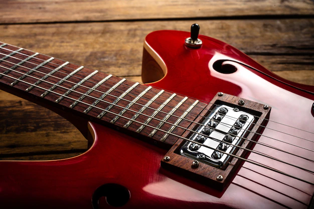 Close-up of Fender American Original 50s Stratocaster's Single-Coil Pickups