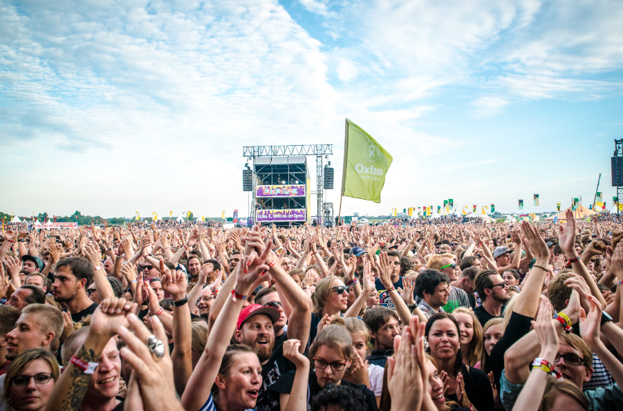 Lollapalooza music festival panorama